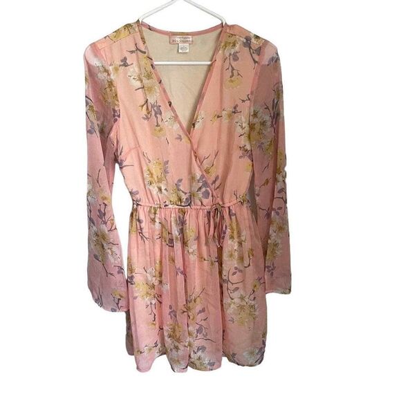Band of Gypsies Collective Coral Pink Peach Floral Dress Size Small‎ - Picture 1 of 9